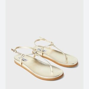 STEVE MADDEN Fara Flat Gold Sandals 7.5 NWOB